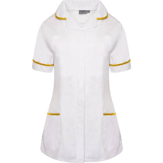Behrens Ladies Tunic Healthcare NCLTPS White/Yellow Trim Size 14 Colou