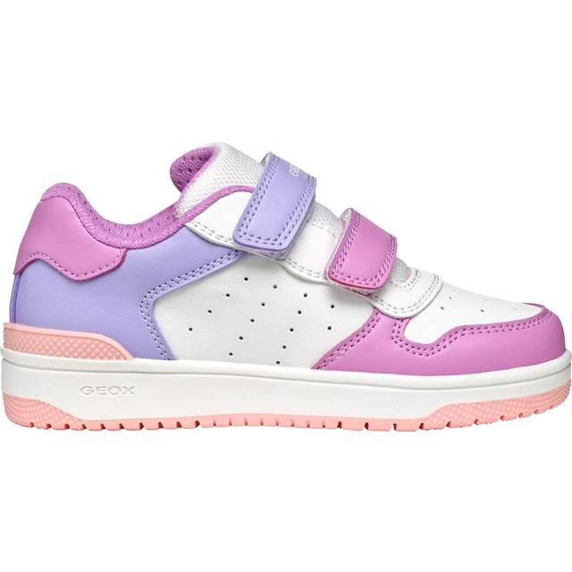 Geox Girls White & Purple Colourblock Trainers - Purple/White - 30