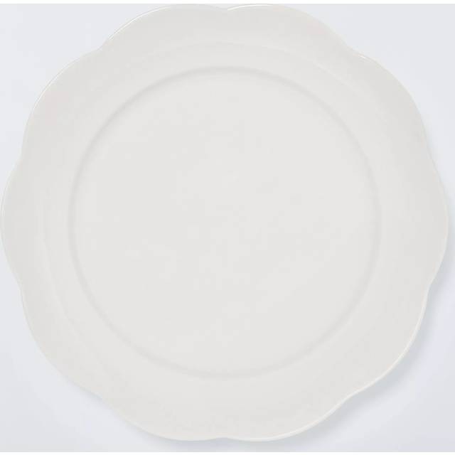 John Lewis Fleur Scalloped Fine China Side Plate, 20cm, White