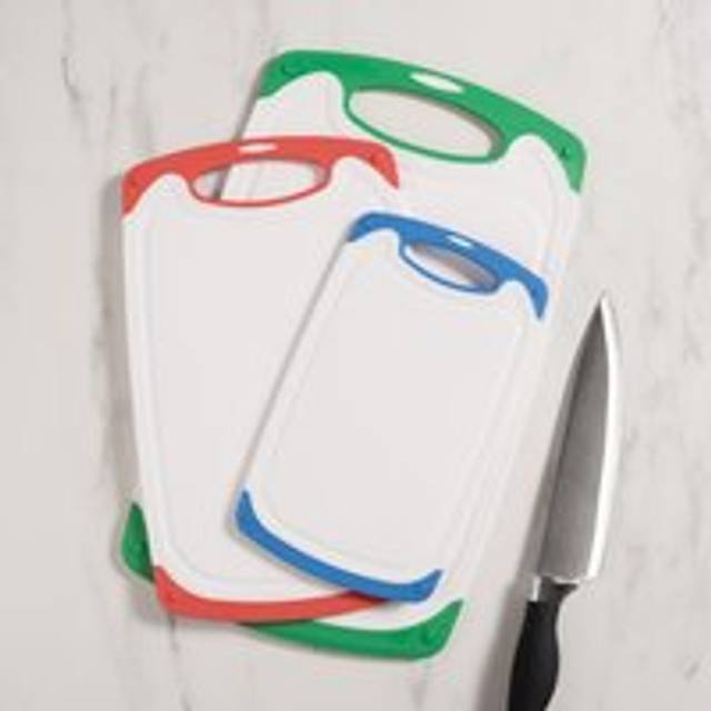 Set of 3 Nonslip Chopping Boards - Green
