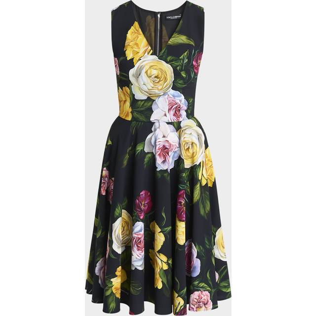 Peony Rose Cady Sleeveless Midi Dress - BLKMIXFLOW - 40 IT (4 US)