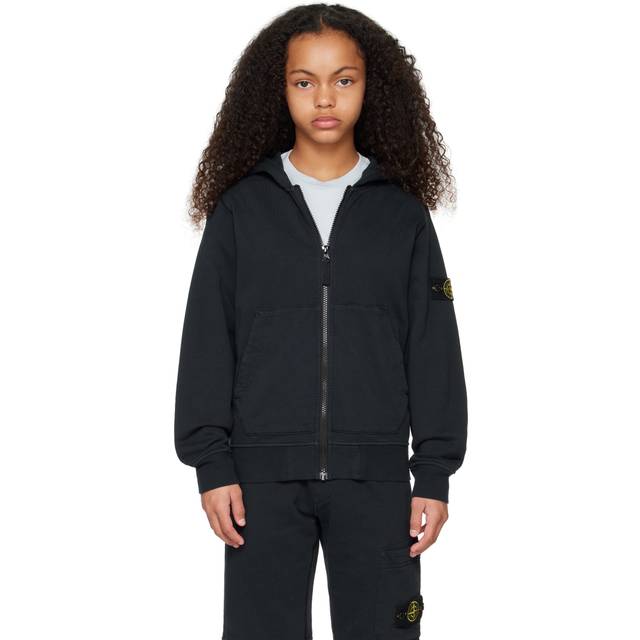 Stone Island Junior Kids Navy 60720 Organic Cotton Hoodie - V0020 Navy - 6Y
