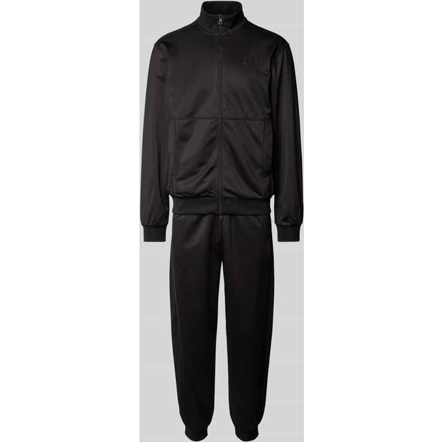 Emporio Armani EA7, Training Sets, male, Black, L, Sporty Black Tracksuit Set