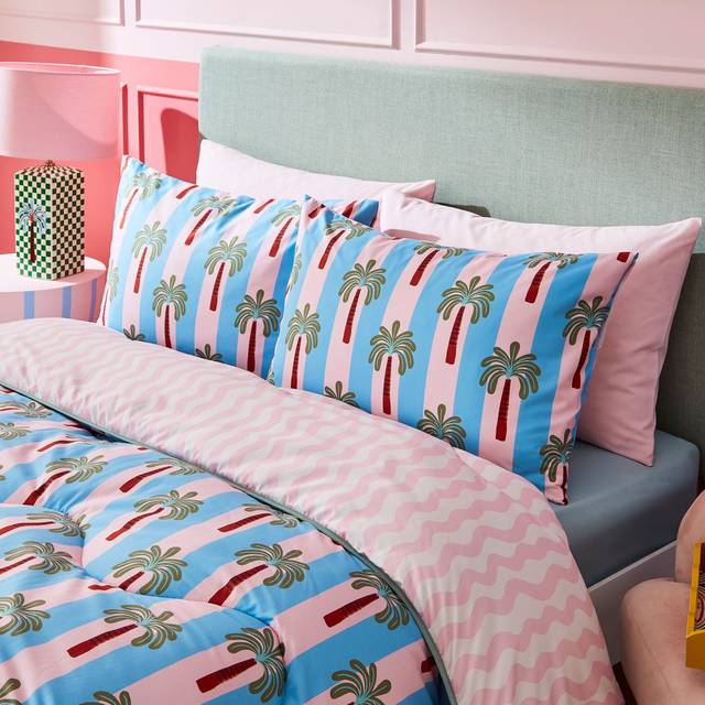 Eleanor Bowmer x Night Lark® Electric Coast Coverless Duvet & Pillowcase Set, 10.5 Tog, Multicolour