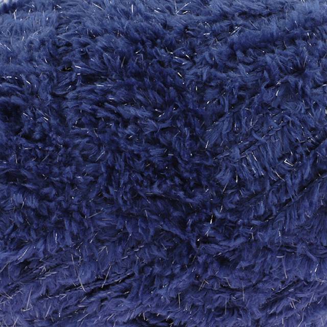 (Navy (5424)) King Cole Truffle Glitz Faux Fur Effect Knitting Craft Yarn 100g