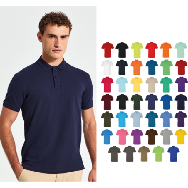 Asquith & fox men's polo aq010 - classic fit smart/work/casual cotton top |s