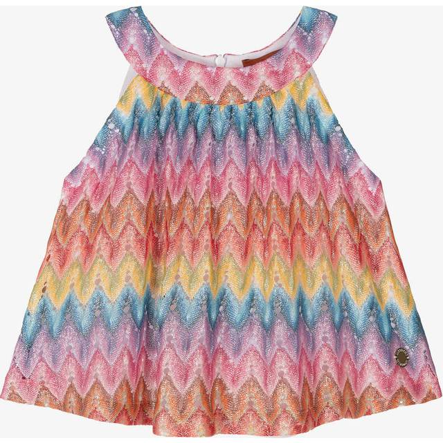 Missoni Girls Pink Zigzag Knit Top - 10 year