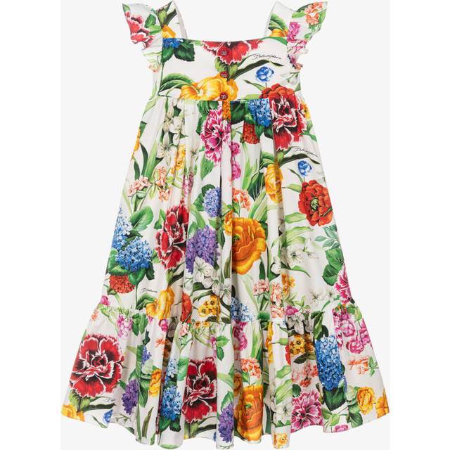 Dolce & Gabbana Girls White Floral Maxi Dress - 4 year