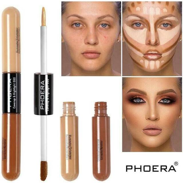 Phoera sculpt & highlight concealer contour foundation dual face shadow stick uk
