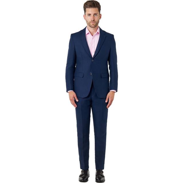 Men pure herringbone linen 2 piece suit light weight tailored fit summer jacket