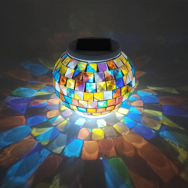 Solar Landscape Lights Jar Light Colorful Solar Lawn Lights Mosaic Solar Garden Lights Outdoor multicolour