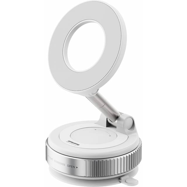 MaxMount Vakuum Telefonhållare med magnetisk ring - Vit