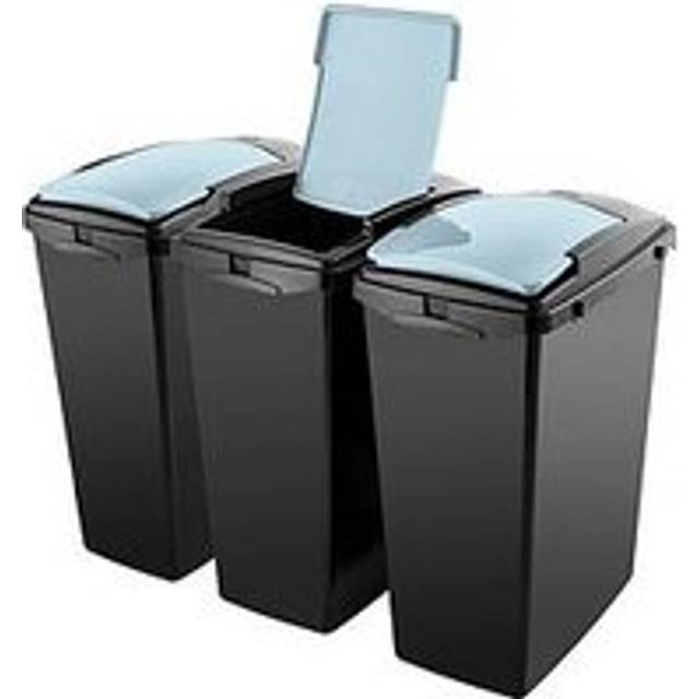 Addis Set Of 3 40Ltr Recycling Bins - Blue - Air Blue