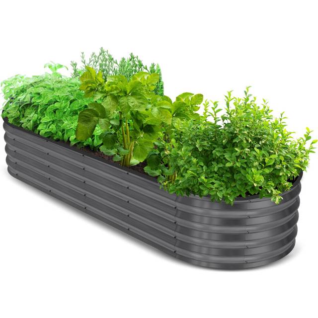 Utopia Home Galvanized Raised Garden Bed Kit 6x2x1ft  Planter Box Raised Garden Beds Outdoor  Easy Assembly Metal Raised Bed for Gardening Vegetables