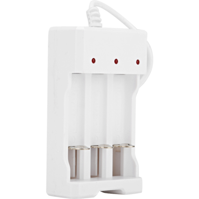 Abs 3.6v three slots charger for aa aaa rechargeable battery with usb plug part