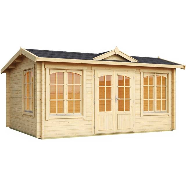 Lasita Maja Lasita Windsor 13.5 x 10 Ft. Premium Log Cabin With Double Glazing (44mm)