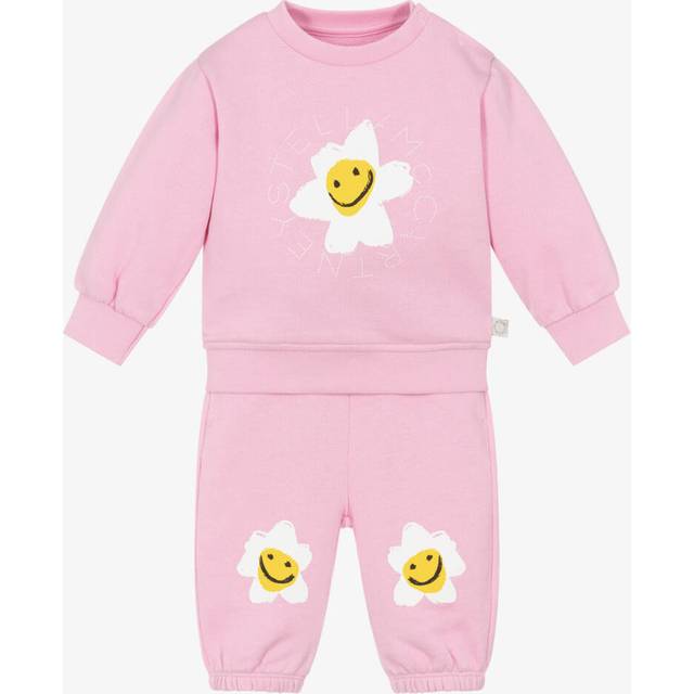 Stella Mccartney Kids Girls Pink Organic Cotton Tracksuit - 36 month