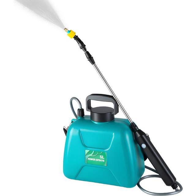 Battery Powered Sprayer 1.32 Gallon / 5L USB Rechargeable Portable Garden Sprayer with Telescopic green