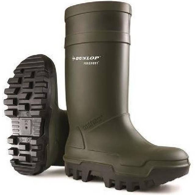 (5 UK, Green) Dunlop C662933 Purofort Thermo + Full Safety Wellington / Womens Boots / Safety Wellingtons