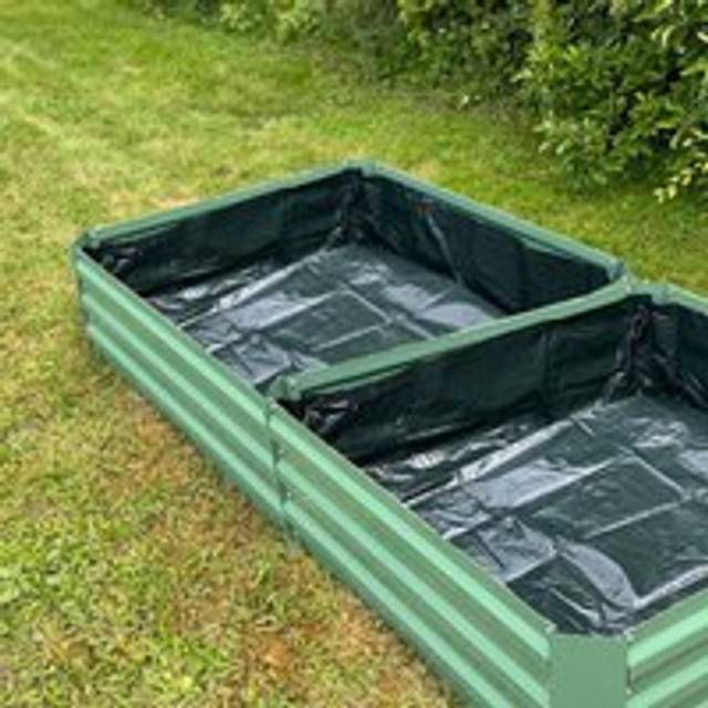 Set of 2 Liners for Metal Raised Vegetable Bed in Green (100cm x 30cm)