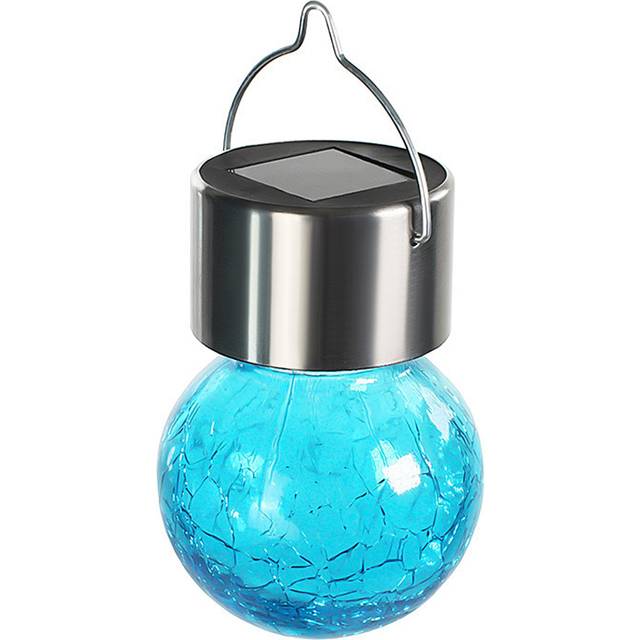 Outdoor Solar Crackle Lights Holiday Event Decoration Colorful Hanging Globe Lights Garden Outdoor blue
