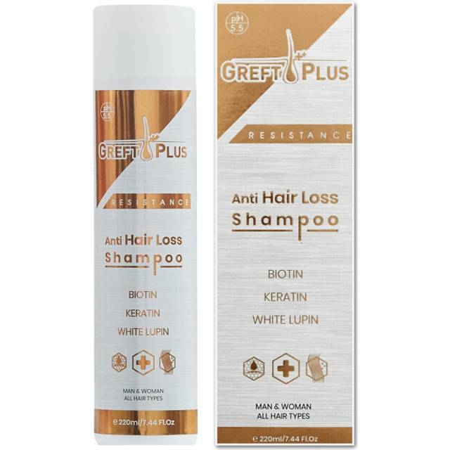 GREFT PLUS Anti Hair loss shampoo for Hair Regrowth and Thinning for Men and Women  Biotin  Keratin  and White Lupin