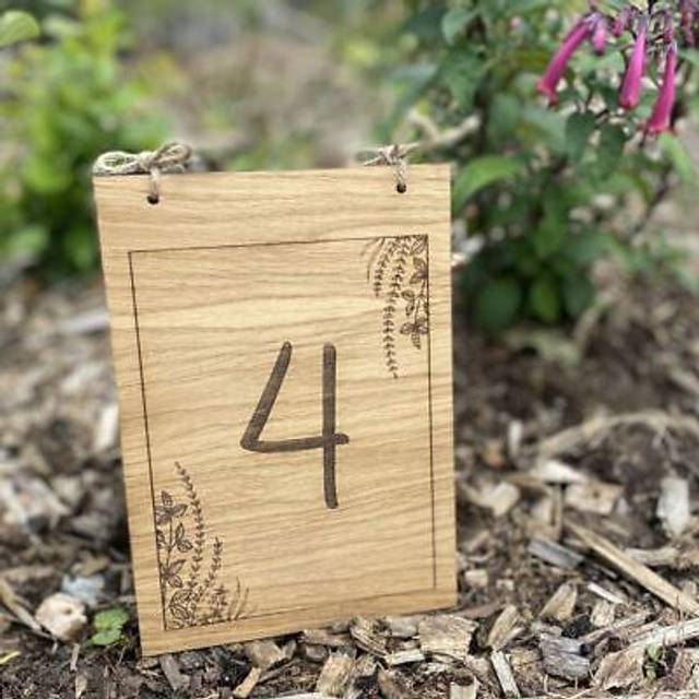 Wedding table numbers | wooden rustic party centrepiece reusable decoration