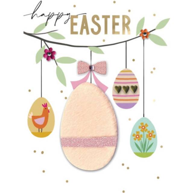 Embellished Happy Easter Egg-Cellent Hand-Finished Easter Greeting Card
