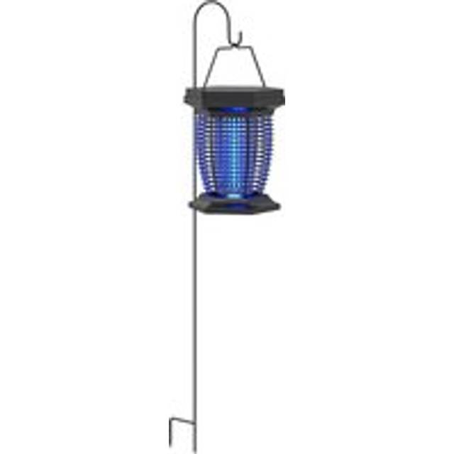 Outsunny 2-in-1 Electric Fly Zapper With Uva Light, Hanging Garden Lantern, Solar And Usb-dc Rechargeable Insect Mosquito Bug Zapper, Fly Killer For I