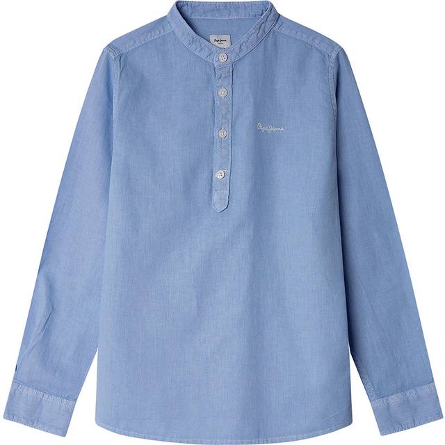 Pepe Jeans for boy. PB302703 Shirt Chamber blue (4 Años), Casual, Cotton, Linen, Long sleeve, Sustainable, children's fashion