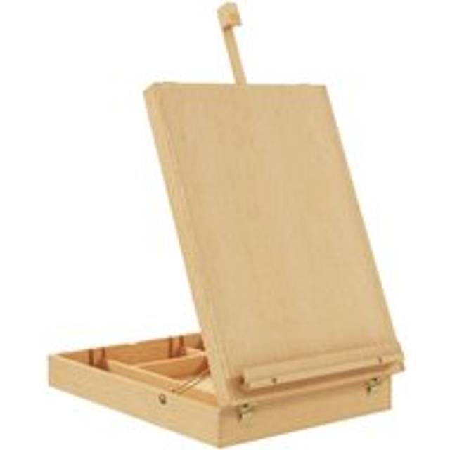 Vinsetto Wooden Table Easel Box Hold Canvas up to 61cm - Adjustable Beechwood Storage Table Box Easel - Portable Folding Artist Drawing & Sketching Bo