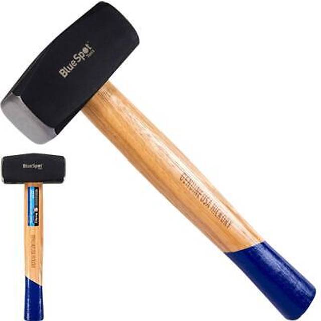 Bluespot 4lb Club Lump Stoning Hammer Hardened Steel Head Hickory Handle 1.8kg