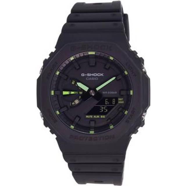 Refurbished Casio G-Shock Analog Digital Neon Accent Resin Strap Black Dial Quartz GA-2100-1A3 200M Men's Watch