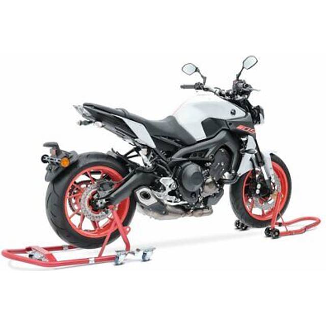 Montageständer Set passend für KTM 890 Duke R ConStands Motorradständer vorne hinten Rangierhilfe MR1 - schwarz-schwarz