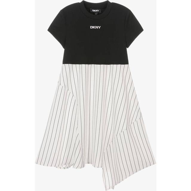 DKNY, Dresses, female, Multicolor, 4 Y, Striped Short-Sleeved Casual Dress