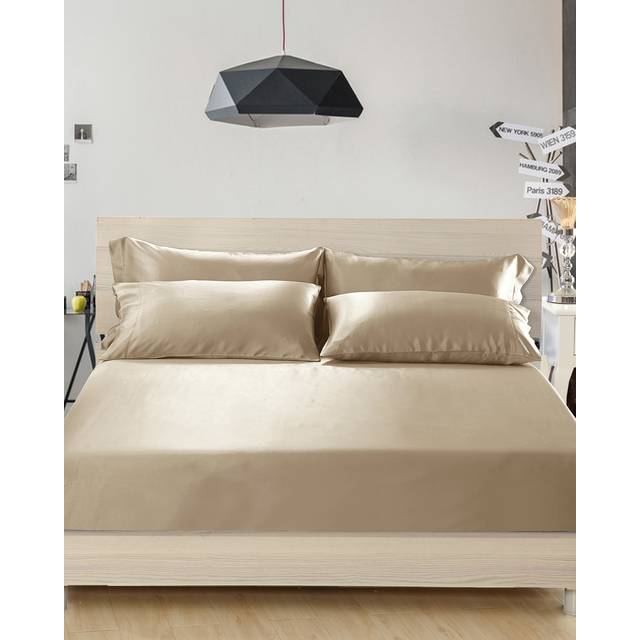 LILYSILK Silk Bed Sheets Khaki UK Mulberry Silk Cozy And Luxury Silk Duvet Set Single