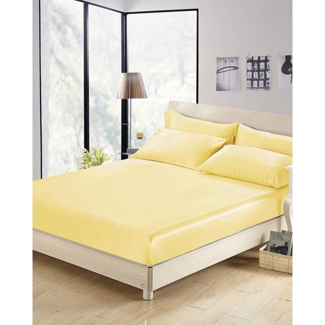 LILYSILK Silk Sheets Golden UK 100% Grade 6A Silk Naturally Hypoallergenic Silk Bed Set King