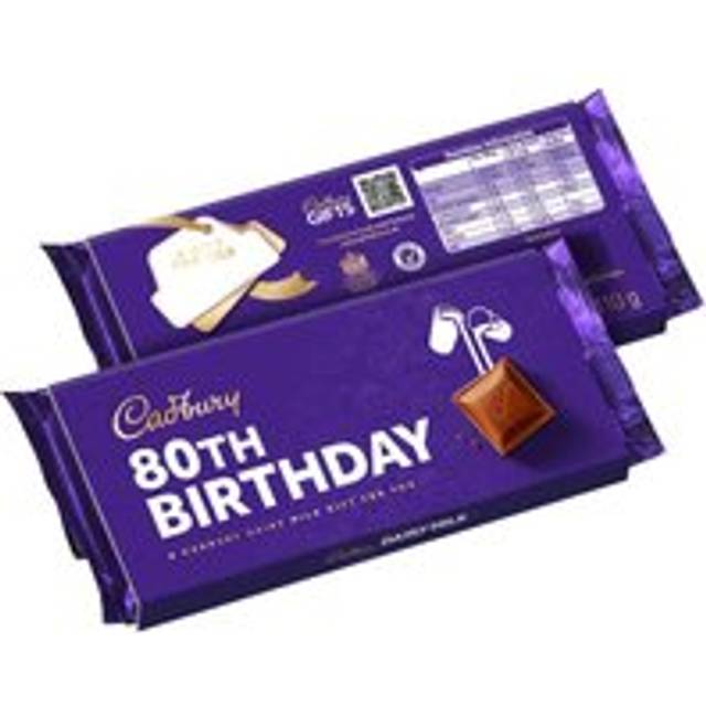 Cadbury 80th Birthday Dairy Milk Chocolate Bar with Sleeve 110g