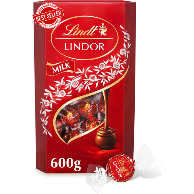 Lindor milk chocolate truffles 600g 48 balls smooth melting filling gift box