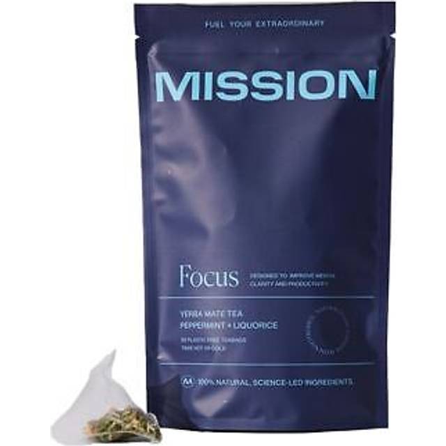 Mission focus yerba mate tea (peppermint & liquorice) 30 tea bags