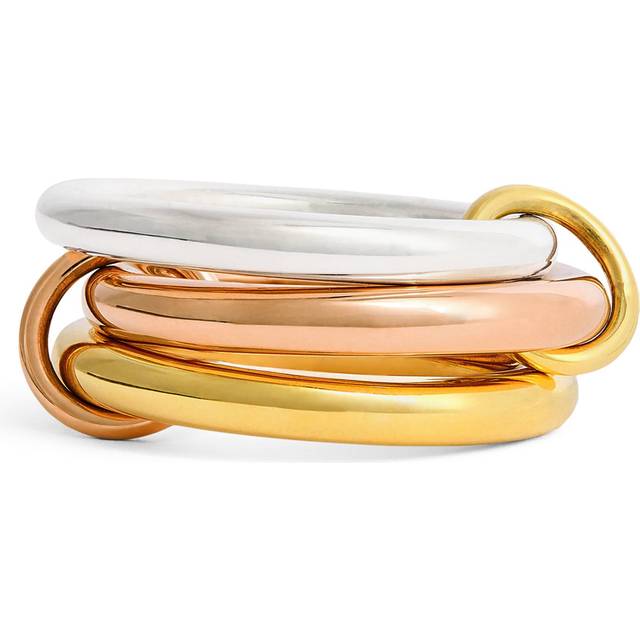 Spinelli Kilcollin Sterling Silver and Mixed Gold Mercury Ring - 11