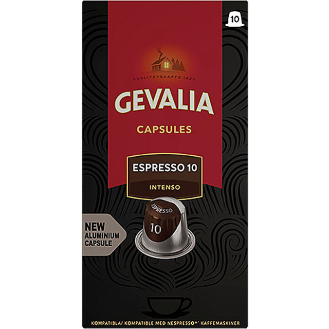 Kaffekapsel Gevalia Espresso 10 Intenso 10st/fp
