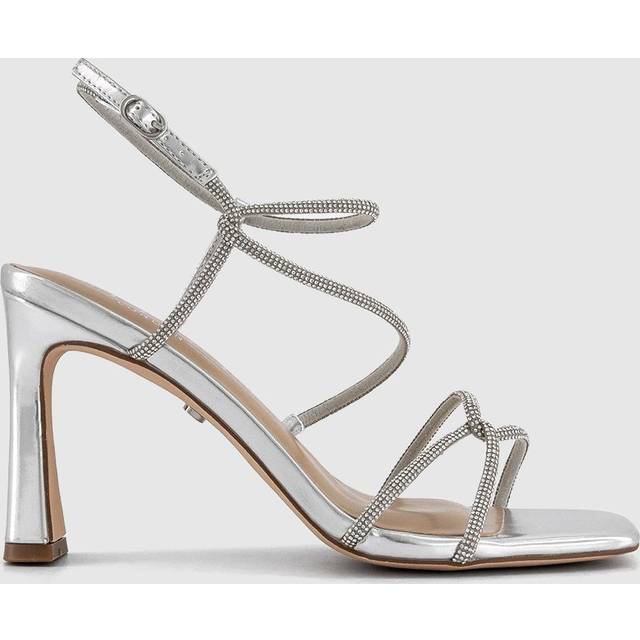 OFFICE Womens Hero Strappy Heeled Sandals Silver Embellished Multi, 9