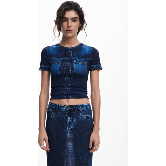 Denim effect T-shirt