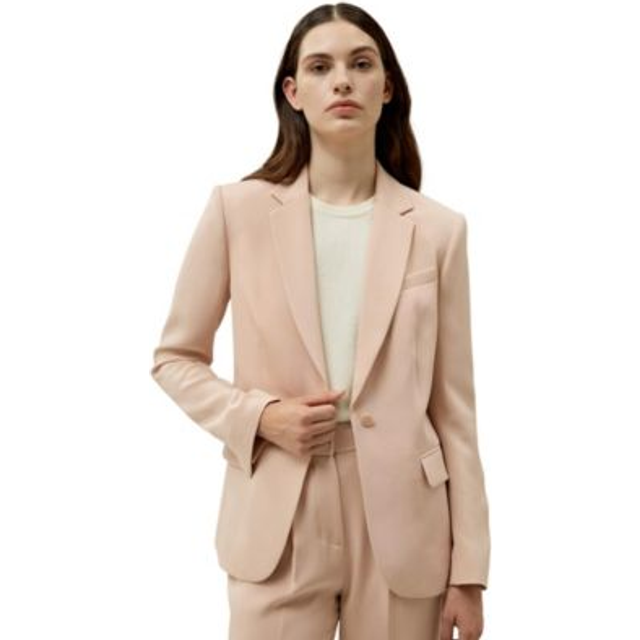 LILYSILK Silk Womens Blazer Soft Drape Versatile For Work Wear UK Mahogany Rose UK 10