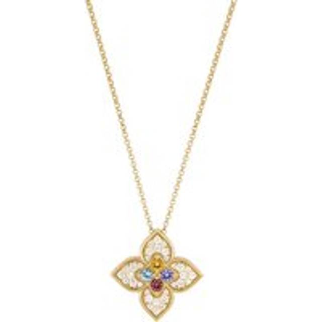 Roberto Coin 18ct Yellow Gold 0.5ct Diamond & Mixed Gemstones Venetian Princess Carnival Necklace
