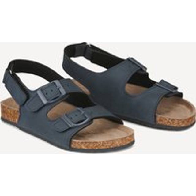 Kids Buckled Sandals, Velcro Fastening - Navy Blue - 24 (7)