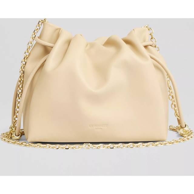 L.K.Bennett Kendra Beaded Drawstring Leather Crossbody Bag