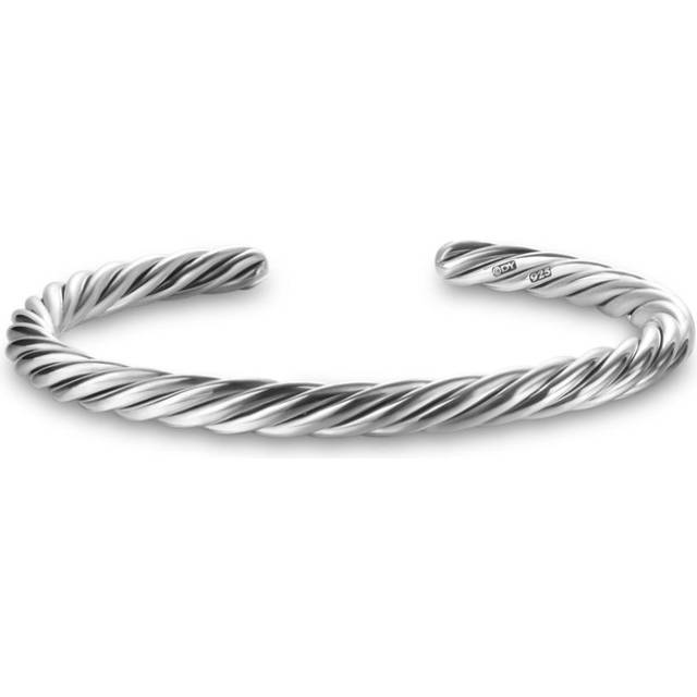 David Yurman - sterling silver Cable Cuff bracelet (6mm) - men - Sterling Silver - M