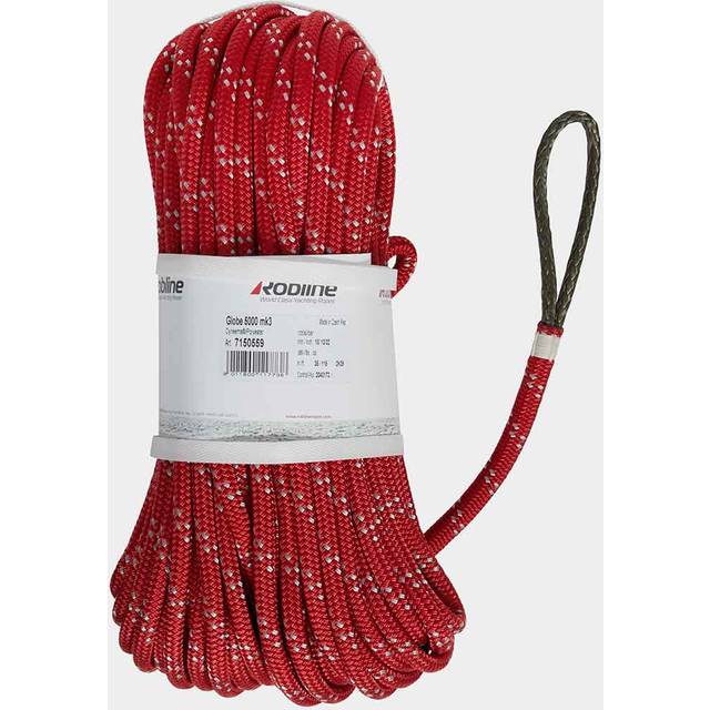 Fallina med naken splitsad Dyneema-ögla Robline Globe 5000 MK3, Dyneema SK38-kärna, 24-flätat polyester-hölje, röd, 40 meter x Ø12 mm